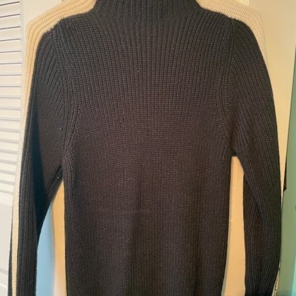 a.n.a Women's black sweater with white accent shoulder stripe - Picture 5 of 9